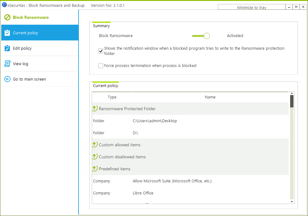 Block Ransomware and Backup 1